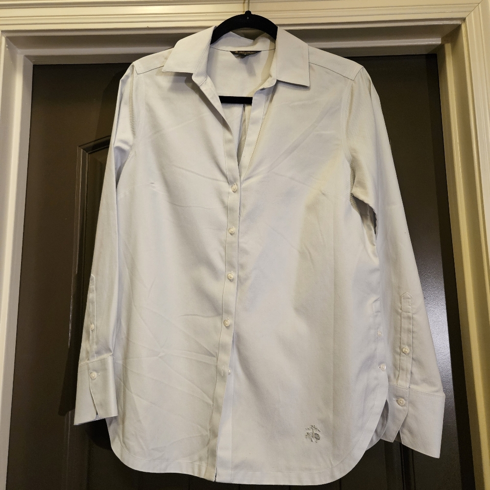 Brooks Brothers Women's Button Down Shirt, Heather Gray - Size 6